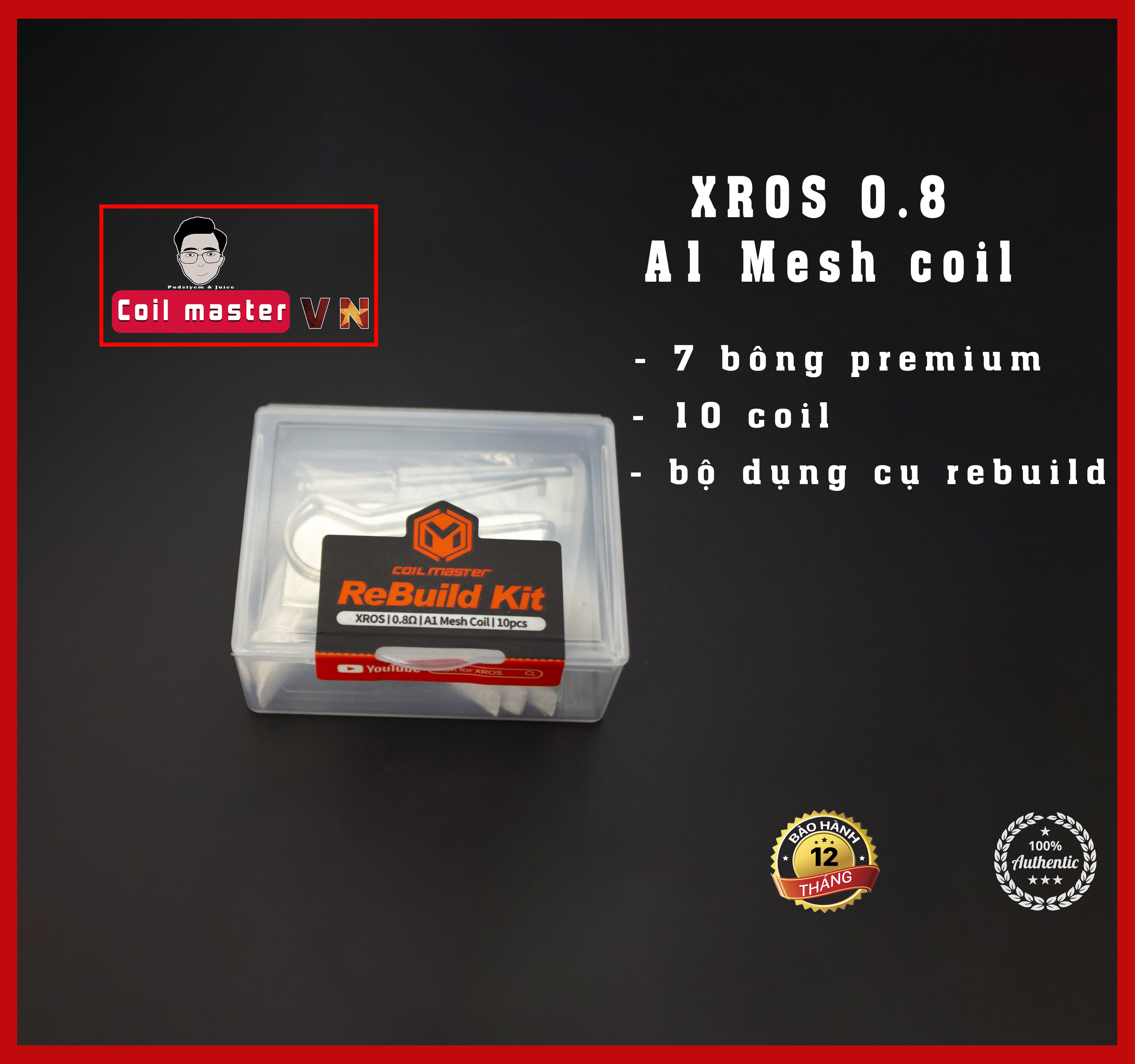 Bộ Rebuild Kit PnP-R1 0.8ohm - Rebuild occ 0.8 xcros/aspire/nevoks/oxva