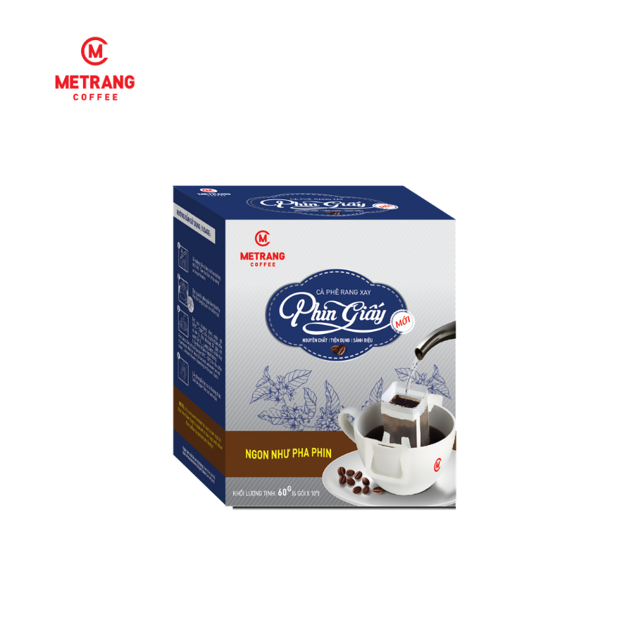Cà Phê phin giấy - Mê Trang - Hộp 6 gói - cà phê sạch