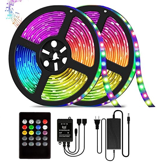 Đèn led trang trí trần nhà 10m 5050RGB + Nguồn + Bộ khiển Led dây 10m cảm ứng nhạc