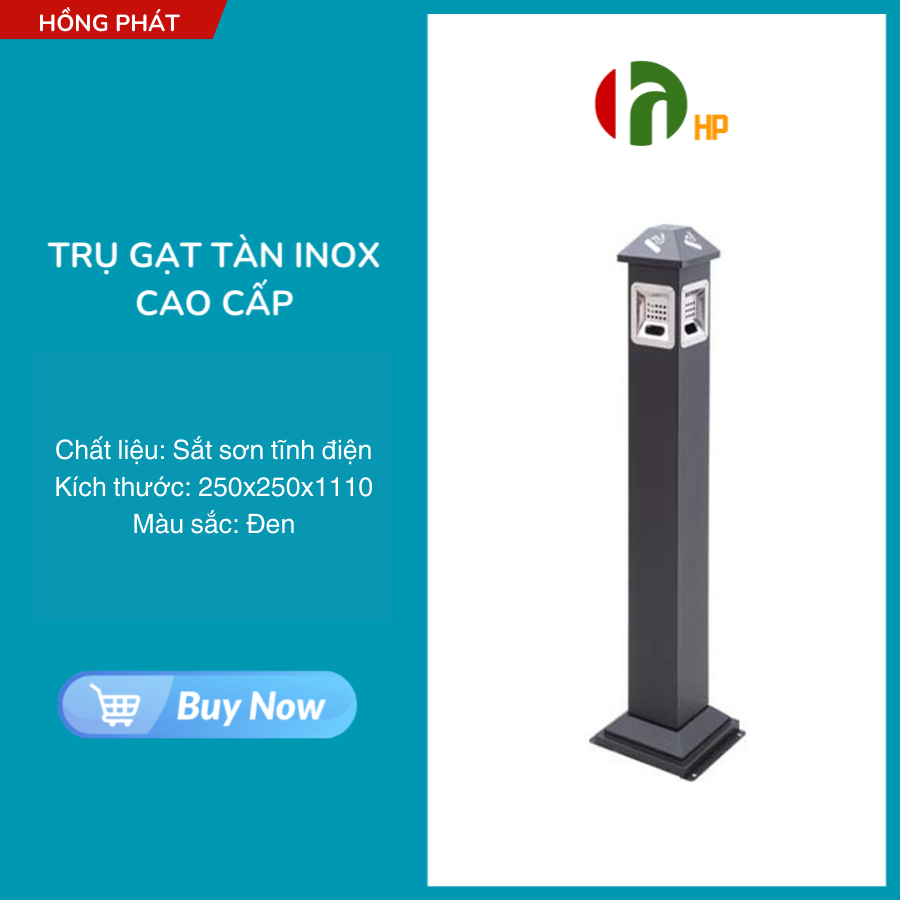 Trụ gạt tàn cao cấp, cây gạt tàn thuốc lá Hồng Phát - VHP-YS