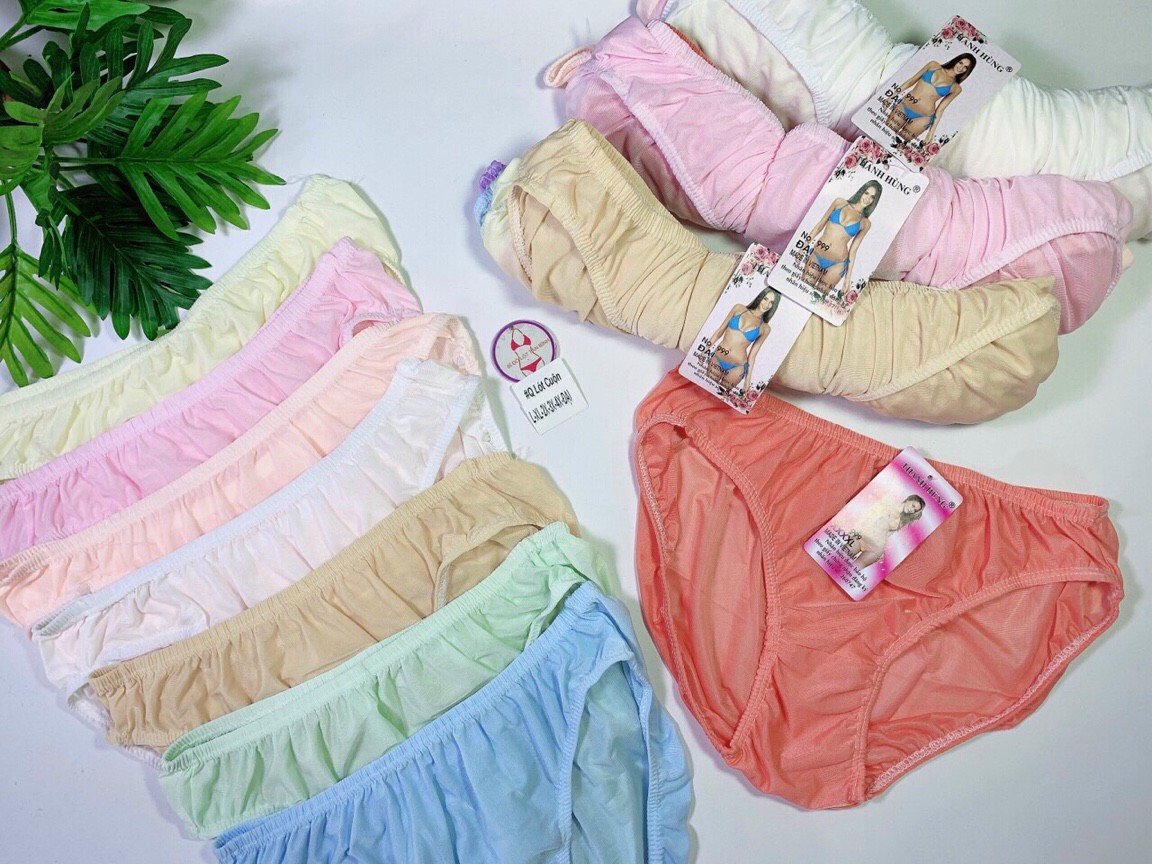 [Size Đại 5XL] Bộ 10 quần lót nữ thun lạnh, co giãn, thấm hút mồ hôi (hàng xuất khẫu giá rẻ), size đại  từ 70-90kg