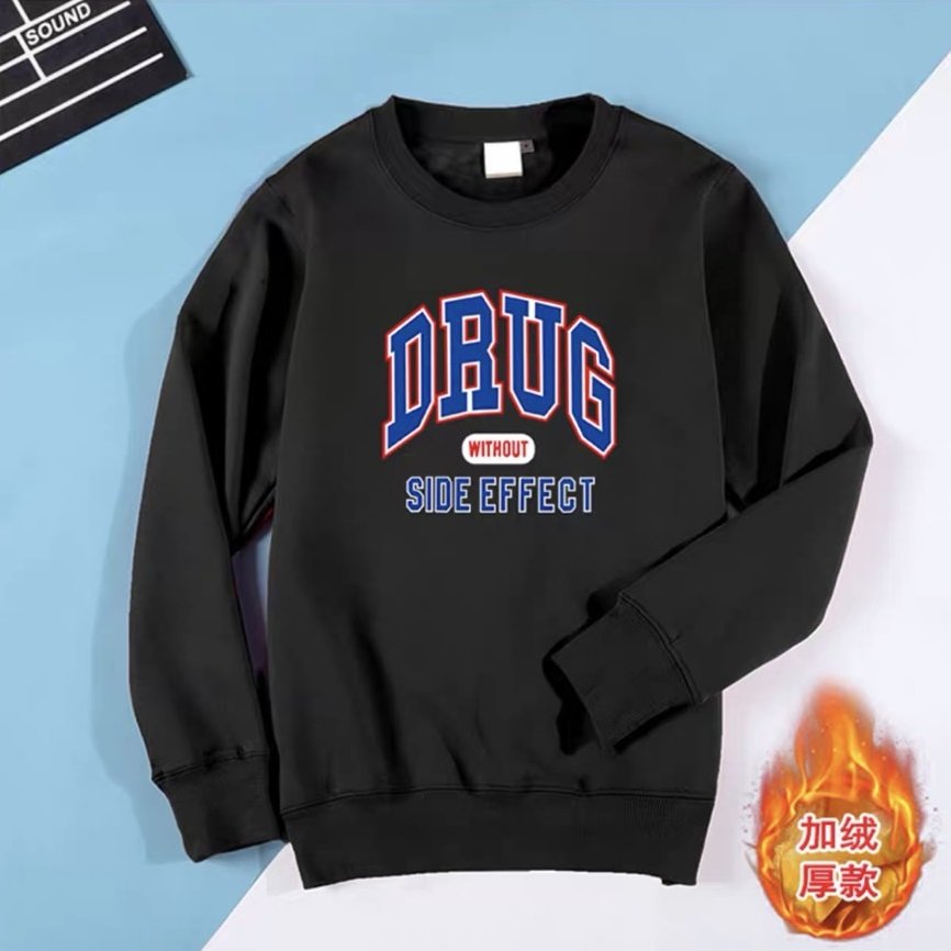 Áo thun nam tay dài 💚𝐅𝐑𝐄𝐄𝐒𝐇𝐈𝐏9k💚 áo thun nam nữ dài tay form rộng Unisex freesize sweater DRUG ĐEN
