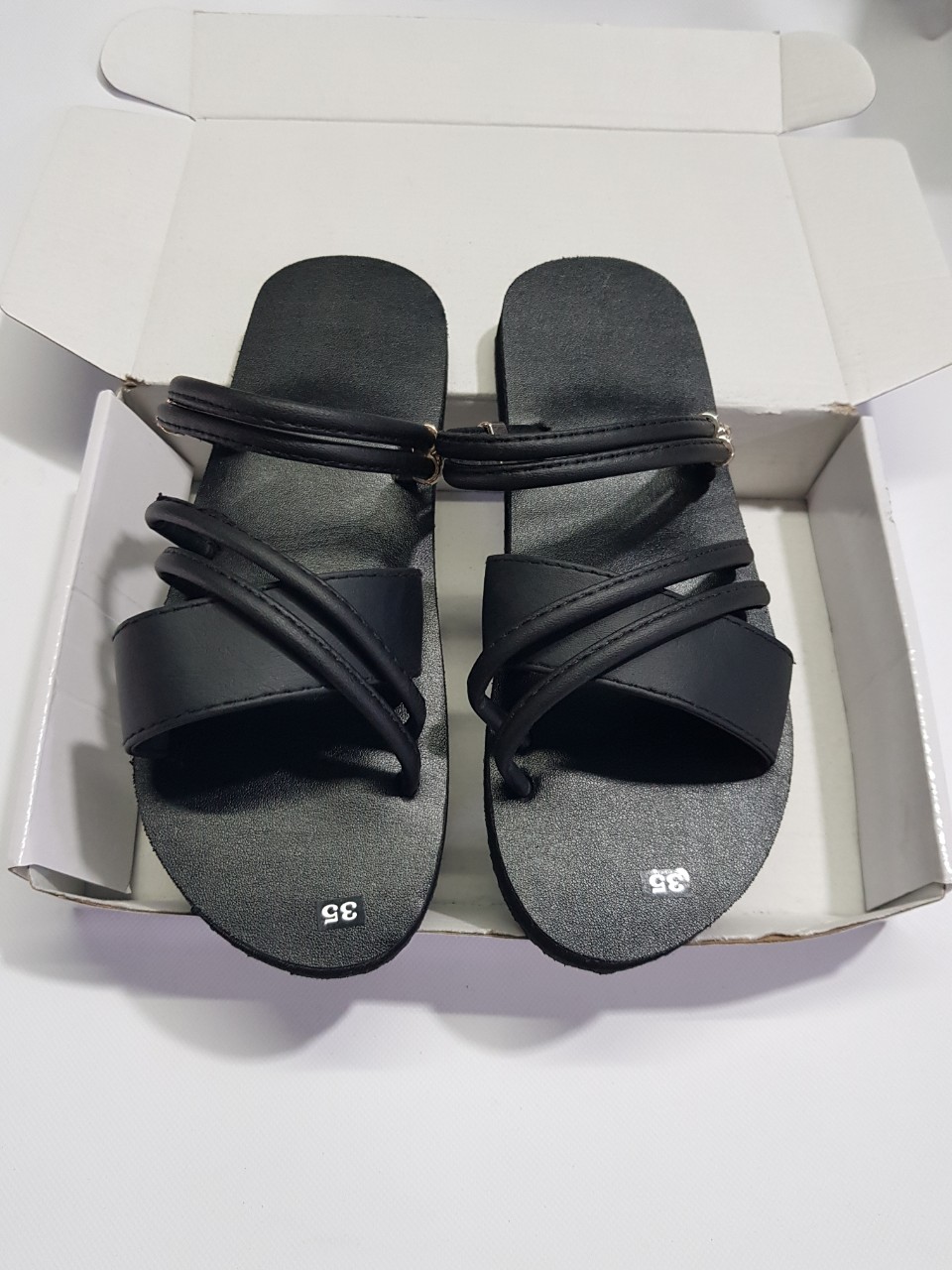 Thới giới sandal dép xăng đan nữ đế đen quai đen size từ 34 nữ đến 42 nữ