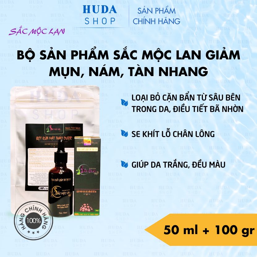 Bộ sản phẩm Sắc Mộc Lan giảm mụn, nám, tàn nhang, sẹo rỗ - Cam kết hàng chính hãng 100%