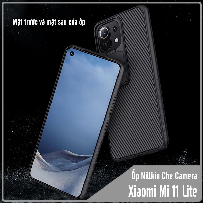 Ốp lưng cho Xiaomi Mi 11 Lite 4G - 5G - NE Nillkin CamShield che camera - Hàng nhập khẩu