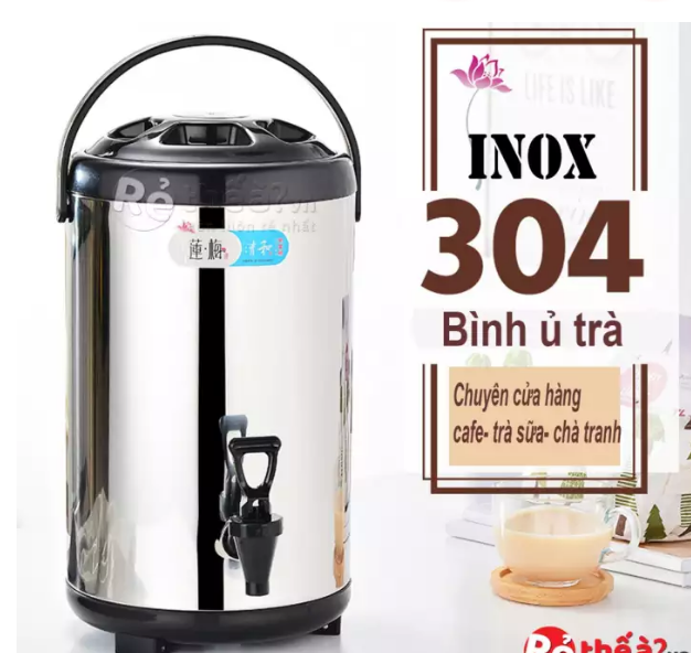 Bình ủ trà giữ nhiệt 6L - Inox 304 cách nhiệt 3 lớp - Chuyên dùng cho quán CAFE và Trà Sữa cam kết 304