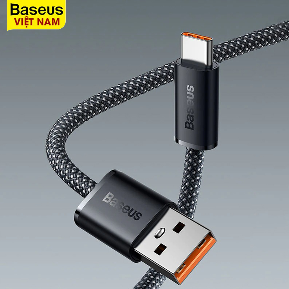 Cáp sạc nhanh baseus usb to type-c 100w pd dành cho ipad, macbook pro, xiaomi, samsung, huawei