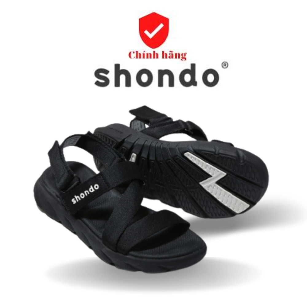 [FREESHIP] Giày Sandals Nam Nữ SHONDO F6 Sport - Màu Đen F6S301