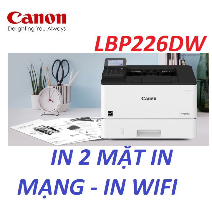 [Trả góp 0%]Máy in Laser không dây CANON LBP226Dw. In WIFI In 2 Mặt.