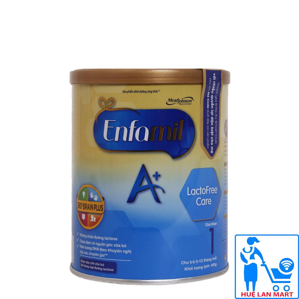 Sữa Bột Enfamil A+ LactoFree Care 1 - Hộp 400g Dành cho trẻ bị tiêu chảy,