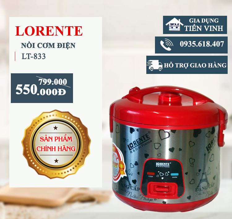 Nồi cơm điện LORENTE 833