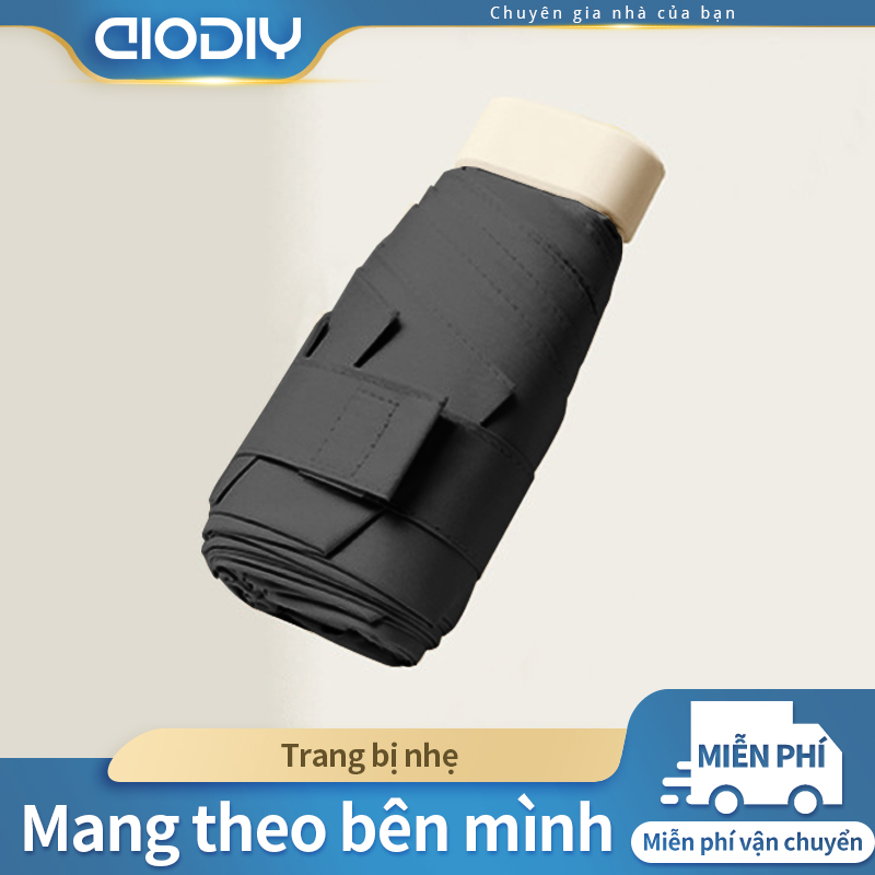 AIODIYUmbrella siêu nhẹ Mini Umbrella UV chống nắng gấp túi hướng dẫn sử dụng ô