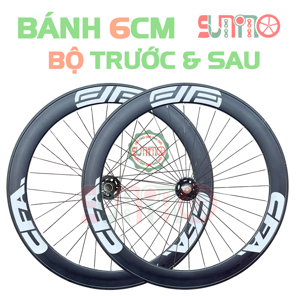 Vành bộ 6cm fixed gear hub LEGEND bạc đạn kèm tem vành