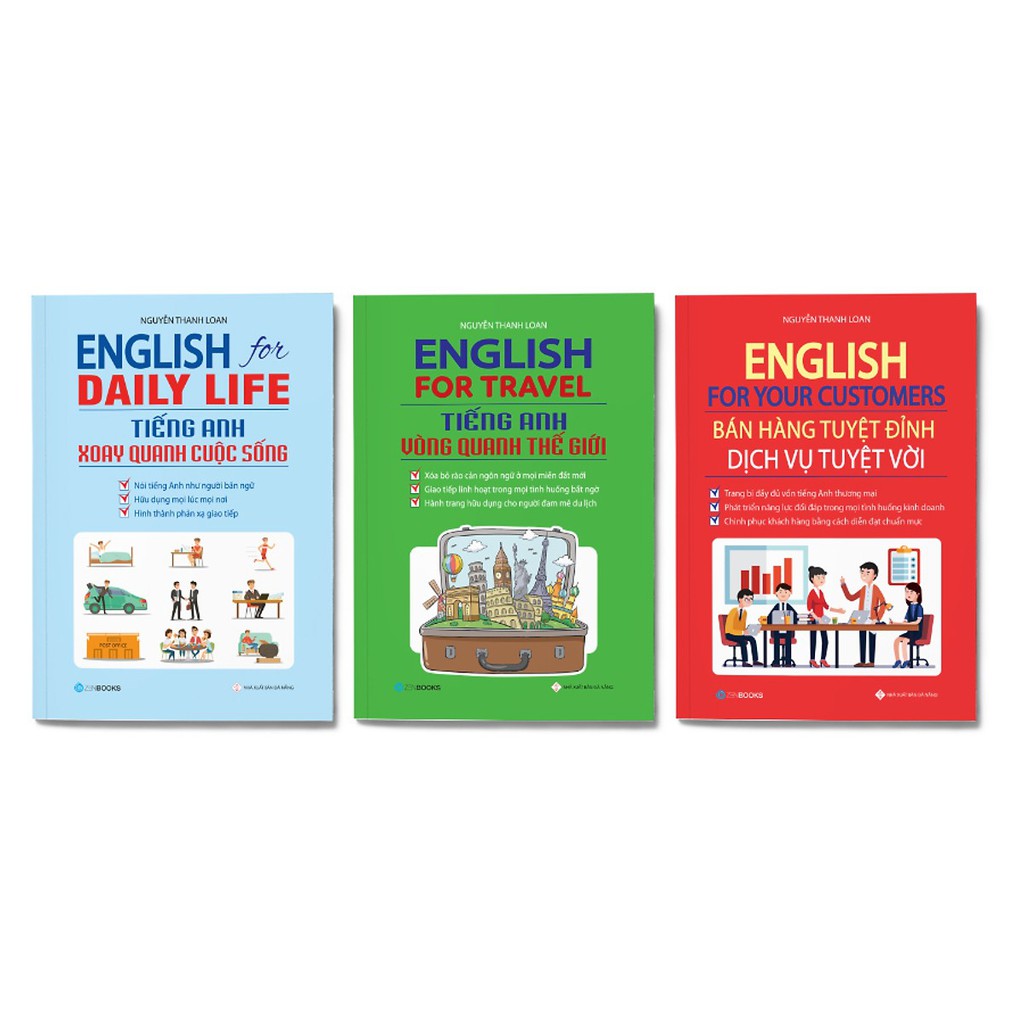 Bộ: English For Your Customers + English For Daily Life + English For Travel