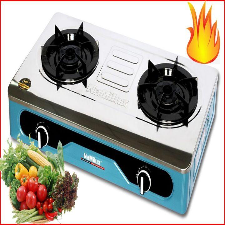 Bếp gas đôi Namilux NA-2063APS NEW mặt bếp inox (Màu ngẫu nhiên)