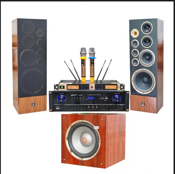 Bộ dàn karaoke gia đình weeworld loa weeworld g4000 + đẩy x7pro dac leviathan + mic w321+ sub monster