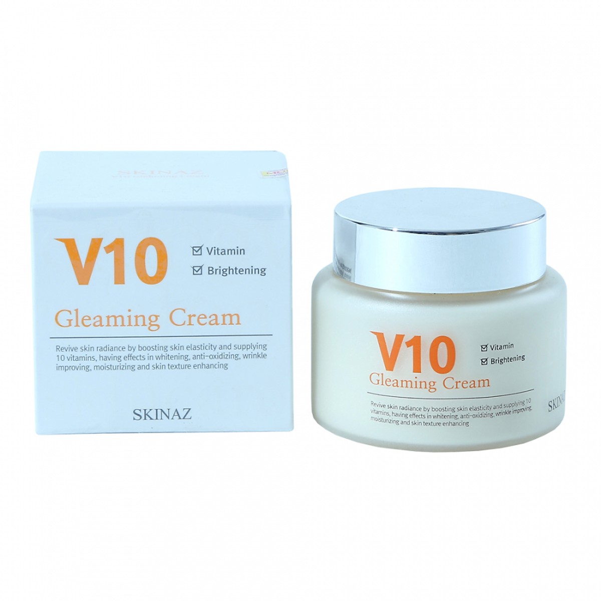[HCM]Kem V10 Skinaz Hàn Quốc Dưỡng Trắng Sáng Da Cao Cấp V10 Gleaming Cream 100ml