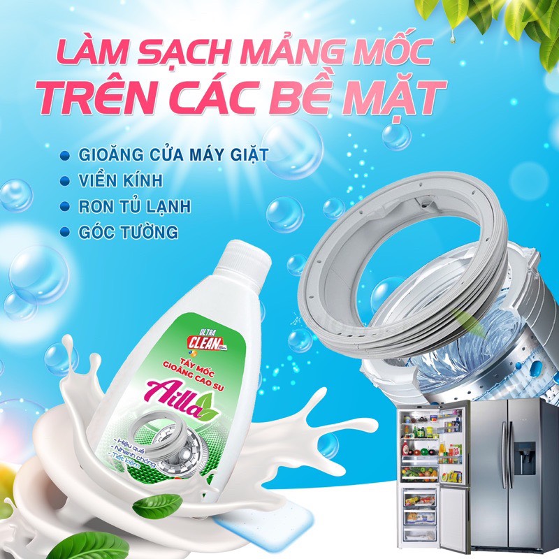 Tẩy Mốc Gioăng Cao Su Ailla Làm Sạch Các Mảng Mốc Trên Gioăng Cao Su Tẩy Nấm Mốc Ron Tủ Lạnh Máy Giặt 100Gr