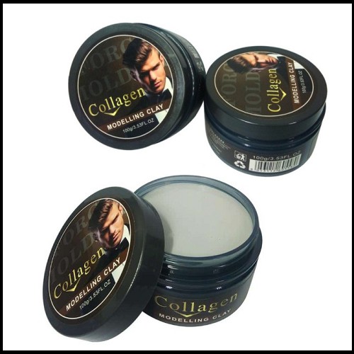 Sáp vuốt tóc nam Collagen modelling clay 100g - Hàng nhập khẩu