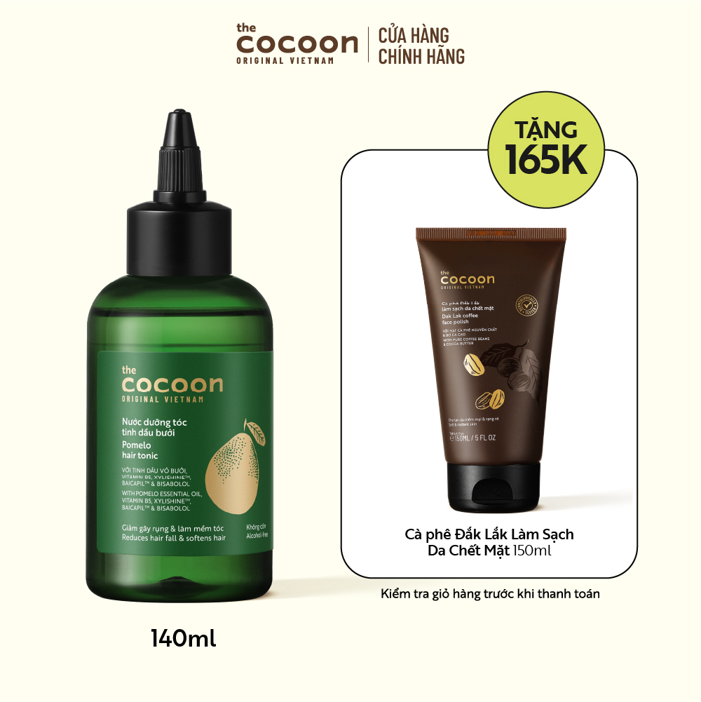 Nước dưỡng tóc tinh dầu bưởi Cocoon 140ml