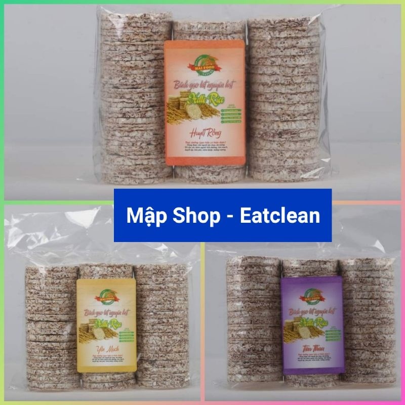 Bánh gạo lứt 1bịch (54bánh) gồm 3 vị:Yến mạchhuyết rồng/tím than dành giảm cân ăn kiêng eatclean