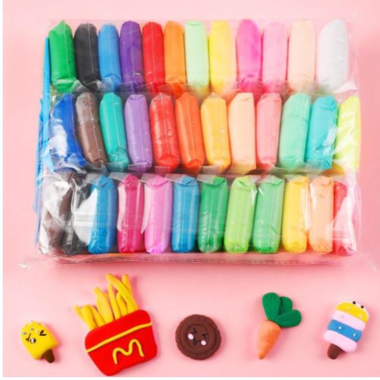 Đất sét nhật tự khô an toàn Lốc 12 màu cao cấp Softclay nặn hình, làm Butter slime - Niki store