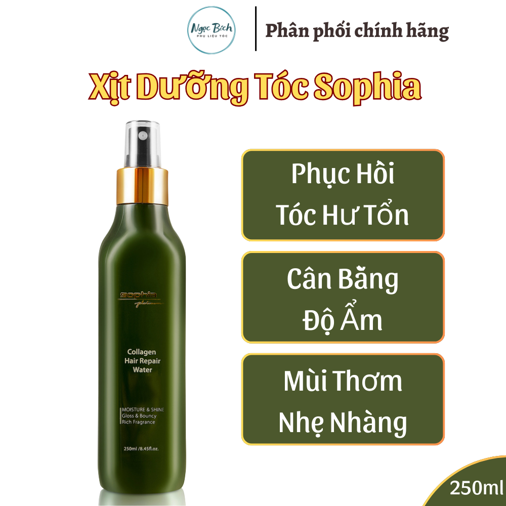Xịt Dưỡng Tóc SOPHIA COLLAGEN REPAIR - 250ML , phục hồi tóc.