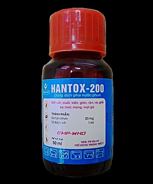 muỗi, ruồi, kiến, gián,mạt gà  HANTOX 50ml, - dạng pha nước phun