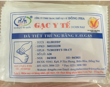 [HCM]10 gói GẠC Y TẾ 5x6x8 lớp ĐÔNG PHA (10 MIẾNG/GÓI)