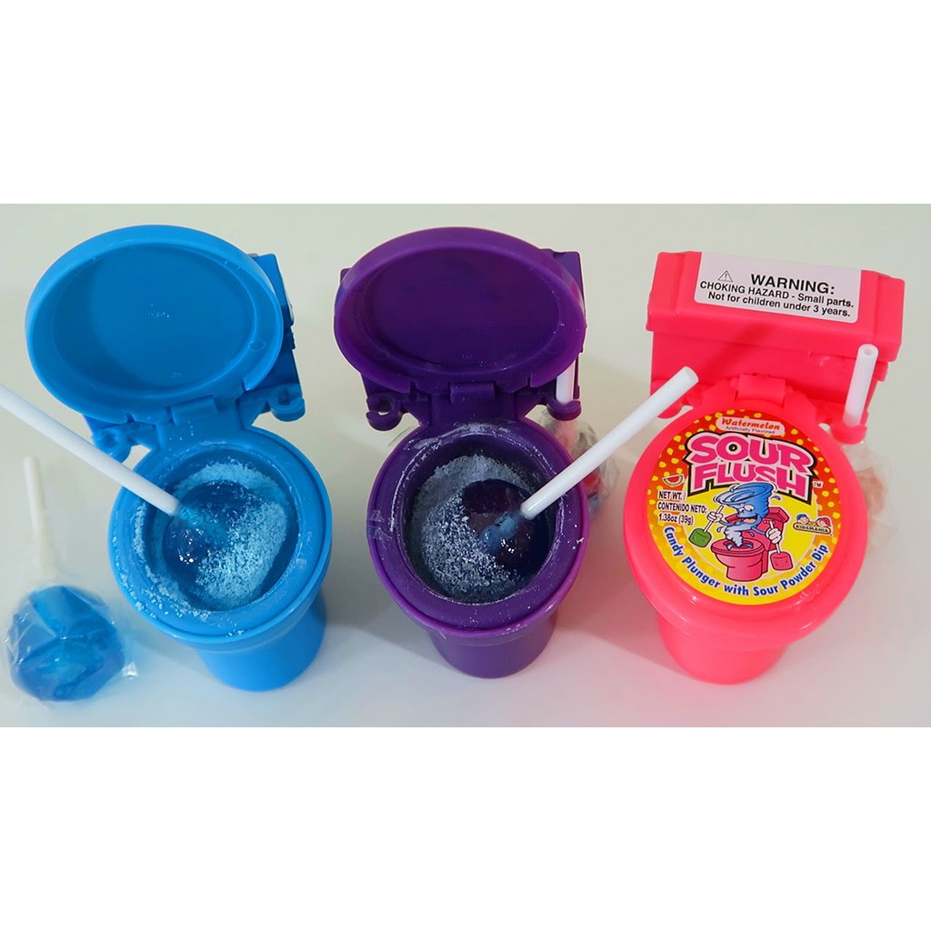 Kẹo mút bồn cầu sour flush 39gr