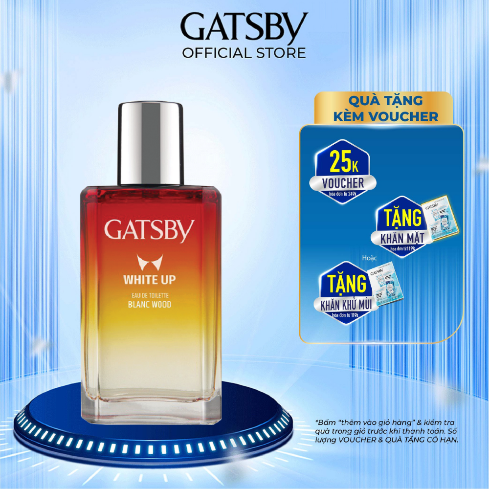 Nước hoa gatsby white up eau de toilette blanc wood 50ml