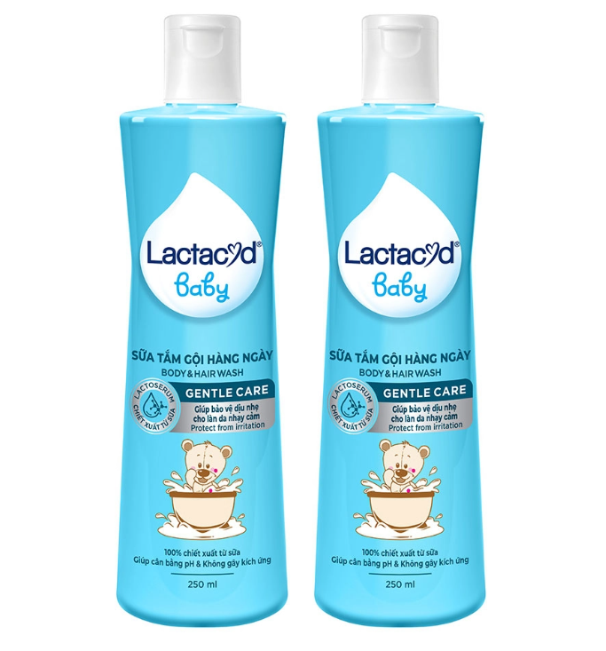 Sữa tắm gội hàng ngày Lactacyd BB Gentle Care bảo vệ làn da nhạy cảm của bé (250ml) - Đông Anh Pharmart
