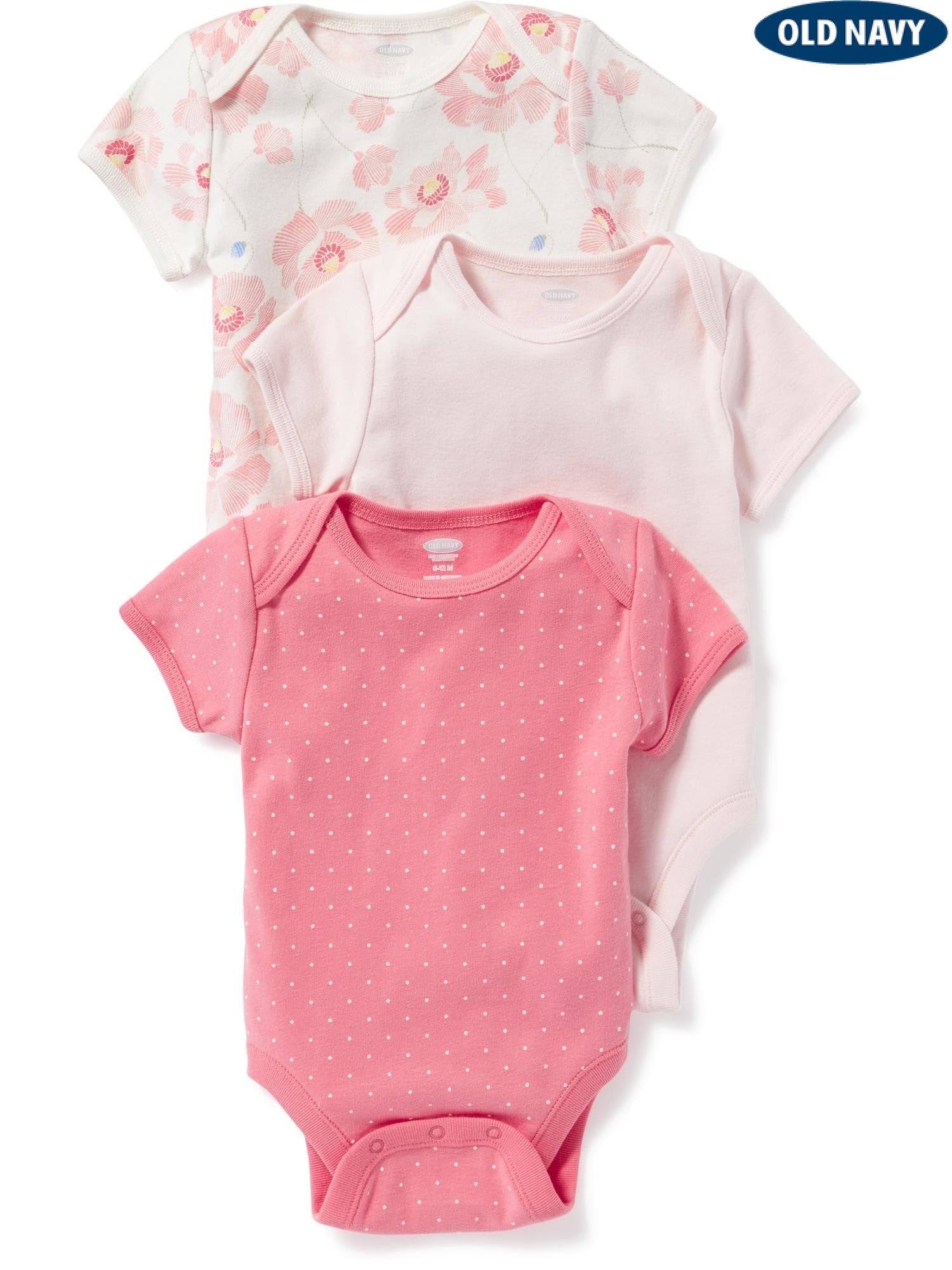 Áo liền quần bé gái old navy 3-6 tháng - pack 3 cái - hàng mỹ