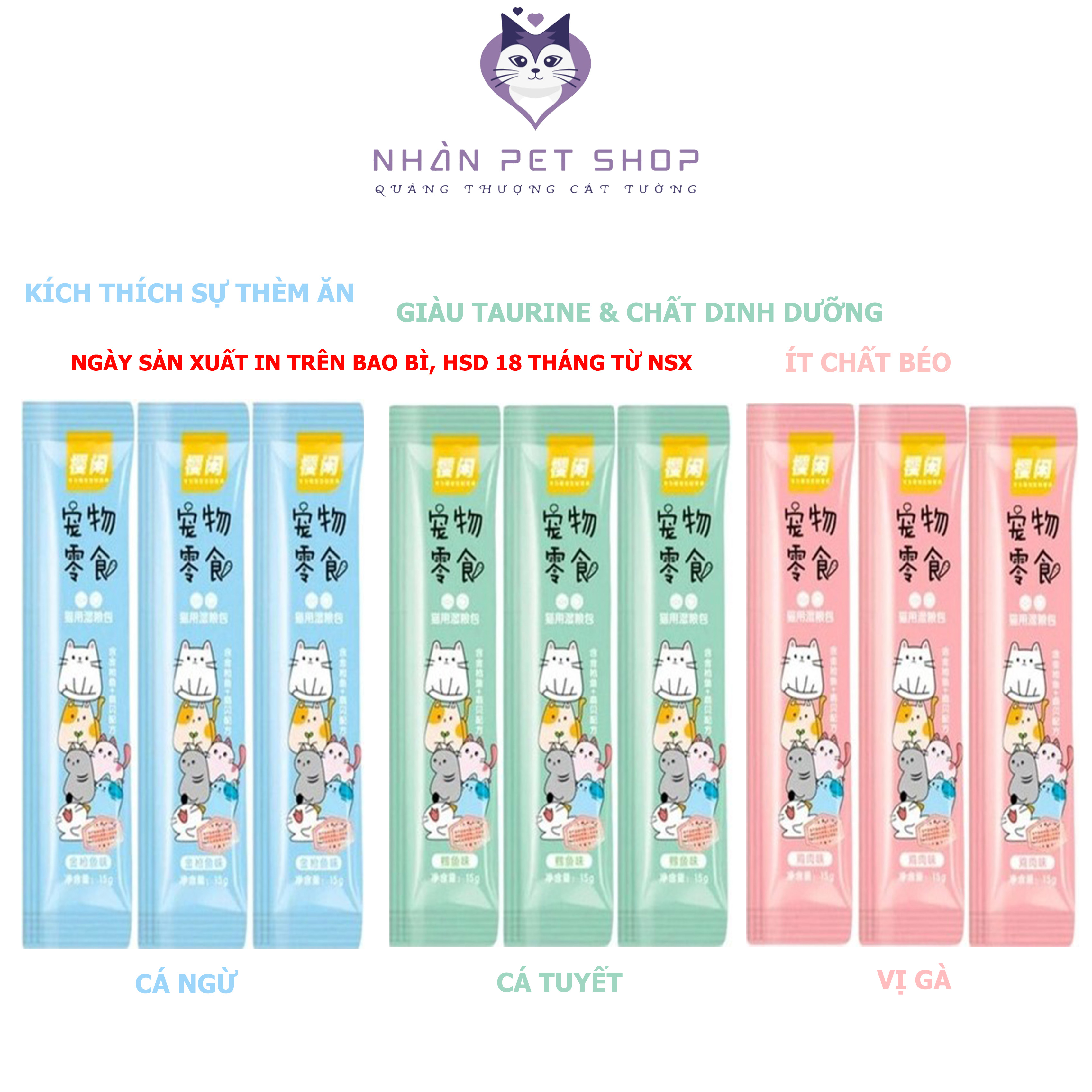 Combo 200 Thanh Súp Thưởng Cho Mèo Shizuka, Soup Thưởng Cho Mèo, Súp Dinh Dưỡng - Nhàn Pet Shop