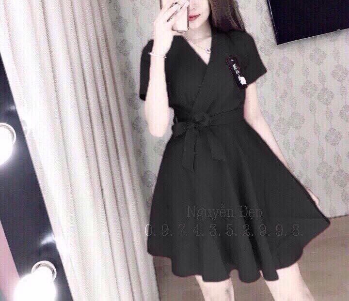 Đầm xòe cột nơ eo hmx2lc