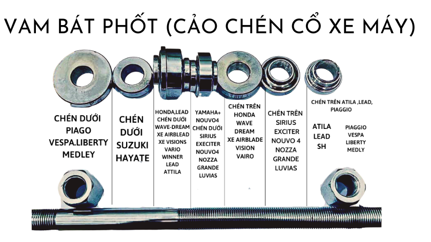 Cảo chén cổ vam bát phốt xe máy honda yamaha