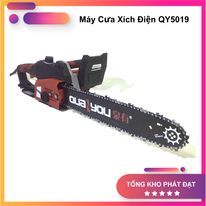 Máy cưa xích quayou 5019 chạy điện công suất 2000w lưỡi cắt 16 inch