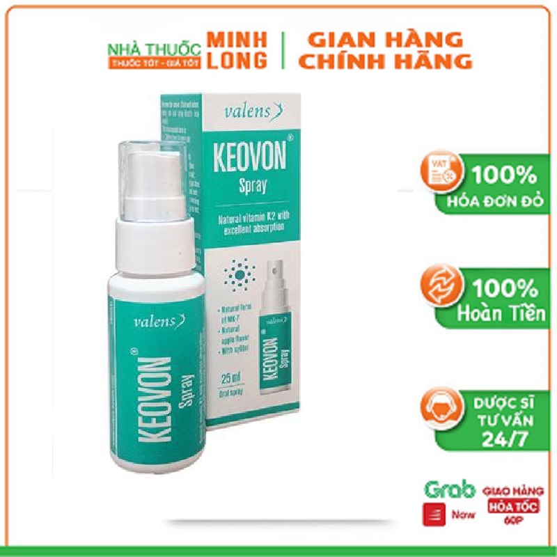 Keovon Vitamin K2 (MK7 tự nhiên) Dạng Xịt - Kích thích tăng chiều cao cho trẻ em