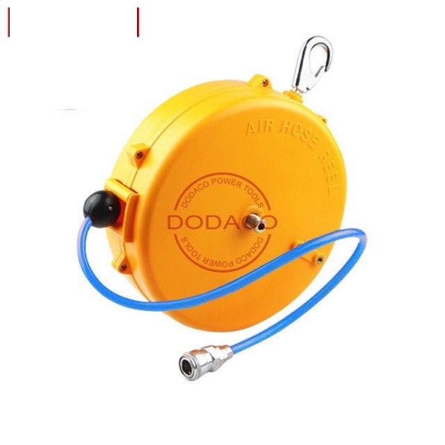 Cuận Dây Hơi Rút Tự Động Dài 9 Mét Dây Nén Khí Áp Lực Chất Liệu PU Kích Thước Ống 5mm x 8mm