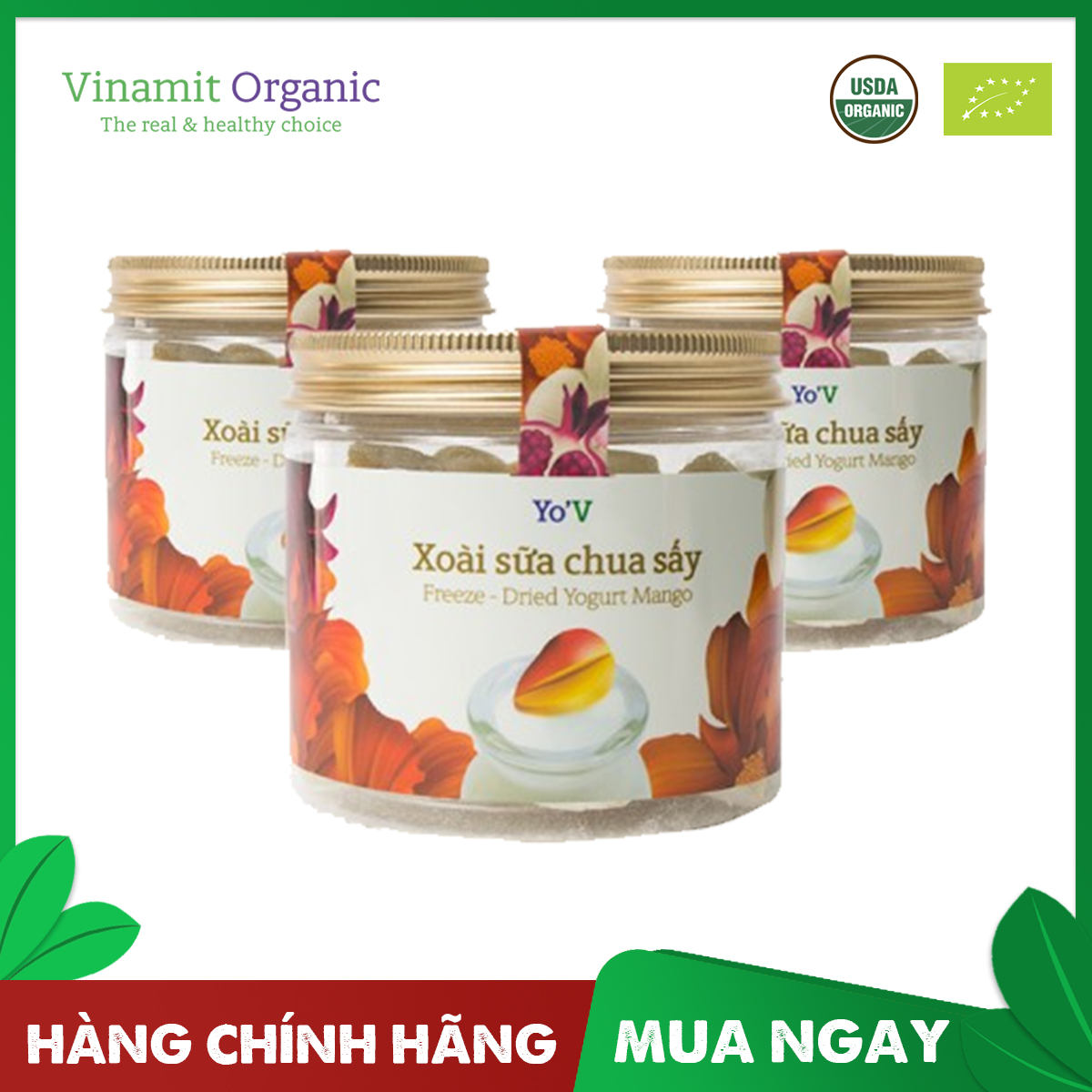 Sữa chua sấy YoV VINAMIT XOÀI 60g (Lon)