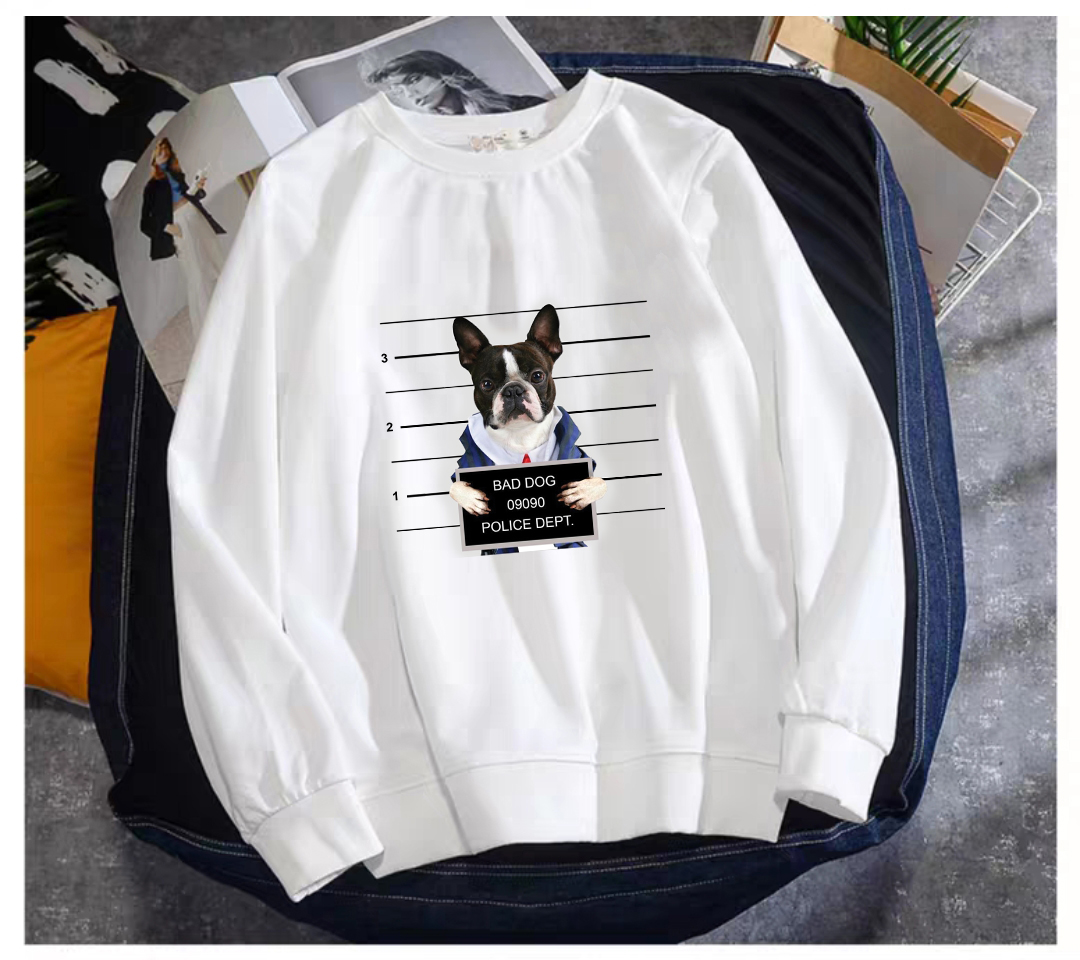 Áo Sweater Cổ Chui Unisex In Hình Dog Theo Trend