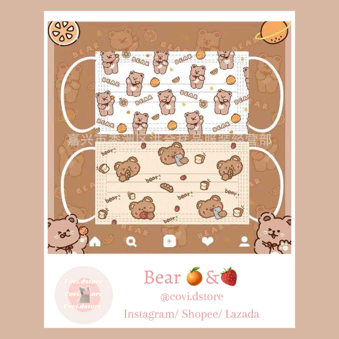 Khẩu Trang In Hình - Bear [Khẩu Trang Hoạ Tiết/ Face Mask Cute]