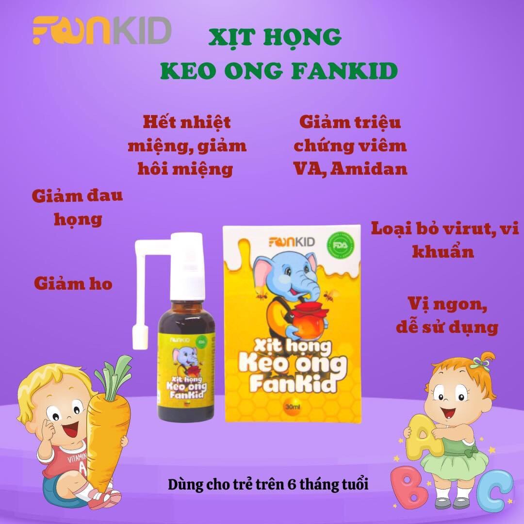 XỊT HỌNG KEO ONG 30ml