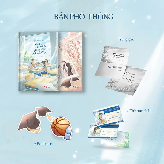 Sách CÔ ẤY VÀ VỊ TRÍ ĐỨNG ĐẦU LÀ CỦA TÔI! (BẢN PHỔ THÔNG: 2 BOOKMARK + 2 THẺ HỌC SINH + TRANG GÁC)