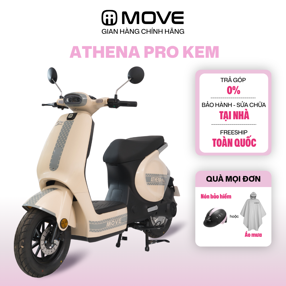 [CHỈ GIAO NAM TRUNG BỘ VÀ NAM BỘ] Xe Máy Điện MOVE ATHENA PRO Chính Hãng - Trả góp 0% - Bảo Hành Tại Nhà -  Be