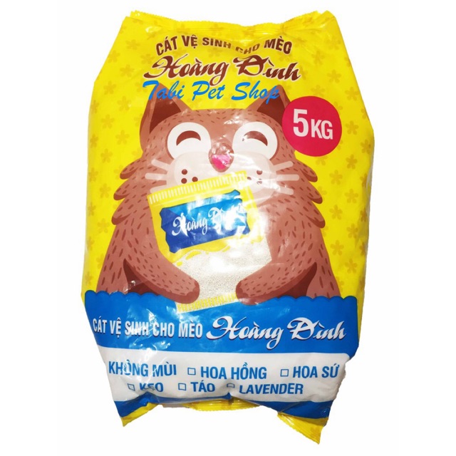Cát vệ sinh cho mèo hoàng đình loại không mùi - bao 5kg