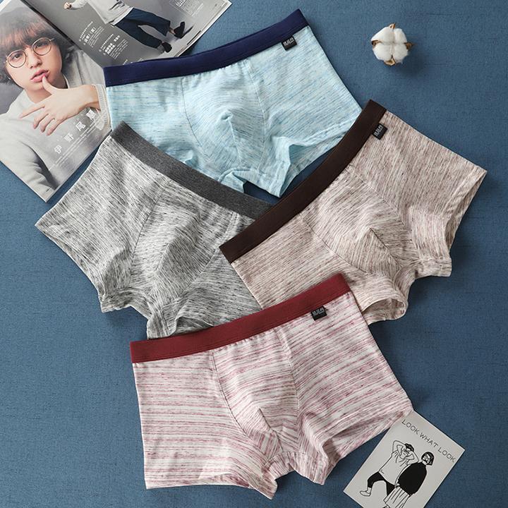 Quần sịp đùi nam, quần lót đùi nam, quần lót nam, quần sịp nam chất liệu cotton hộp cao cấp 4 cái