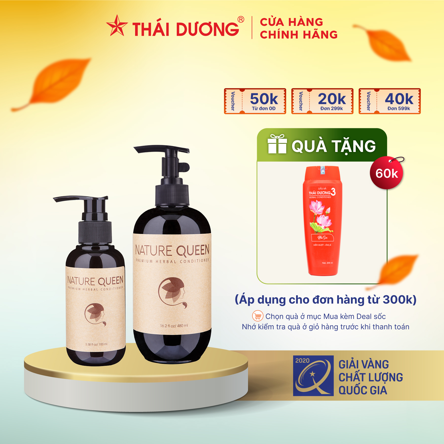 Dầu xả dược liệu Nature Queen - Sao Thái Dương 480ml
