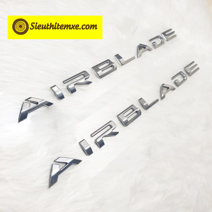 Tem chữ nổi airblade 2020 màu bạc vàng hàng zin cực nét