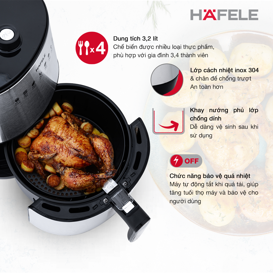 Nồi chiên không dầu Hafele AF-68A 32L HÀNG CHÍNH HÃNG - MỚI 100%